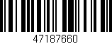 Código de barras (EAN, GTIN, SKU, ISBN): '47187660'