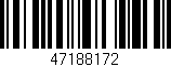 Código de barras (EAN, GTIN, SKU, ISBN): '47188172'