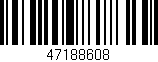 Código de barras (EAN, GTIN, SKU, ISBN): '47188608'