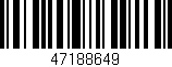 Código de barras (EAN, GTIN, SKU, ISBN): '47188649'