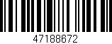 Código de barras (EAN, GTIN, SKU, ISBN): '47188672'