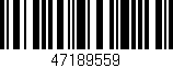Código de barras (EAN, GTIN, SKU, ISBN): '47189559'