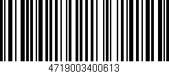 Código de barras (EAN, GTIN, SKU, ISBN): '4719003400613'