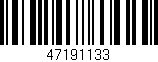 Código de barras (EAN, GTIN, SKU, ISBN): '47191133'