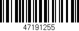 Código de barras (EAN, GTIN, SKU, ISBN): '47191255'