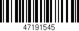 Código de barras (EAN, GTIN, SKU, ISBN): '47191545'