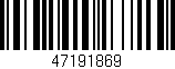 Código de barras (EAN, GTIN, SKU, ISBN): '47191869'