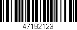 Código de barras (EAN, GTIN, SKU, ISBN): '47192123'