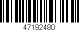 Código de barras (EAN, GTIN, SKU, ISBN): '47192480'