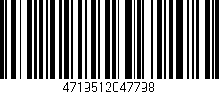 Código de barras (EAN, GTIN, SKU, ISBN): '4719512047798'