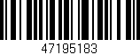 Código de barras (EAN, GTIN, SKU, ISBN): '47195183'
