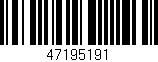 Código de barras (EAN, GTIN, SKU, ISBN): '47195191'