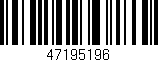 Código de barras (EAN, GTIN, SKU, ISBN): '47195196'