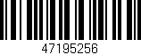 Código de barras (EAN, GTIN, SKU, ISBN): '47195256'