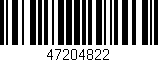 Código de barras (EAN, GTIN, SKU, ISBN): '47204822'