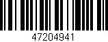 Código de barras (EAN, GTIN, SKU, ISBN): '47204941'
