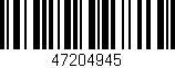 Código de barras (EAN, GTIN, SKU, ISBN): '47204945'