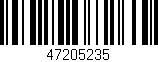Código de barras (EAN, GTIN, SKU, ISBN): '47205235'
