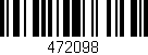 Código de barras (EAN, GTIN, SKU, ISBN): '472098'
