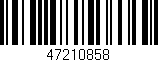 Código de barras (EAN, GTIN, SKU, ISBN): '47210858'