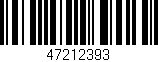 Código de barras (EAN, GTIN, SKU, ISBN): '47212393'