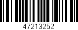 Código de barras (EAN, GTIN, SKU, ISBN): '47213252'