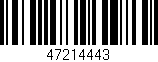 Código de barras (EAN, GTIN, SKU, ISBN): '47214443'