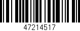 Código de barras (EAN, GTIN, SKU, ISBN): '47214517'