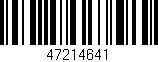 Código de barras (EAN, GTIN, SKU, ISBN): '47214641'