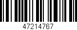 Código de barras (EAN, GTIN, SKU, ISBN): '47214767'