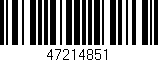 Código de barras (EAN, GTIN, SKU, ISBN): '47214851'
