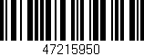 Código de barras (EAN, GTIN, SKU, ISBN): '47215950'