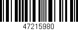 Código de barras (EAN, GTIN, SKU, ISBN): '47215980'