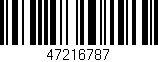 Código de barras (EAN, GTIN, SKU, ISBN): '47216787'