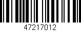 Código de barras (EAN, GTIN, SKU, ISBN): '47217012'