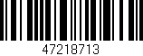 Código de barras (EAN, GTIN, SKU, ISBN): '47218713'
