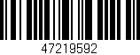 Código de barras (EAN, GTIN, SKU, ISBN): '47219592'