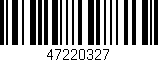 Código de barras (EAN, GTIN, SKU, ISBN): '47220327'