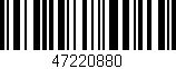 Código de barras (EAN, GTIN, SKU, ISBN): '47220880'