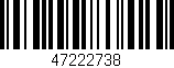 Código de barras (EAN, GTIN, SKU, ISBN): '47222738'