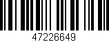 Código de barras (EAN, GTIN, SKU, ISBN): '47226649'