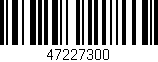 Código de barras (EAN, GTIN, SKU, ISBN): '47227300'