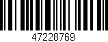 Código de barras (EAN, GTIN, SKU, ISBN): '47228769'