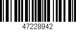 Código de barras (EAN, GTIN, SKU, ISBN): '47228942'