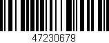 Código de barras (EAN, GTIN, SKU, ISBN): '47230679'