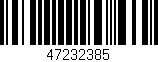 Código de barras (EAN, GTIN, SKU, ISBN): '47232385'