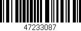 Código de barras (EAN, GTIN, SKU, ISBN): '47233087'
