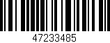 Código de barras (EAN, GTIN, SKU, ISBN): '47233485'