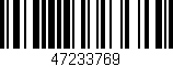 Código de barras (EAN, GTIN, SKU, ISBN): '47233769'