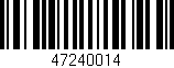 Código de barras (EAN, GTIN, SKU, ISBN): '47240014'